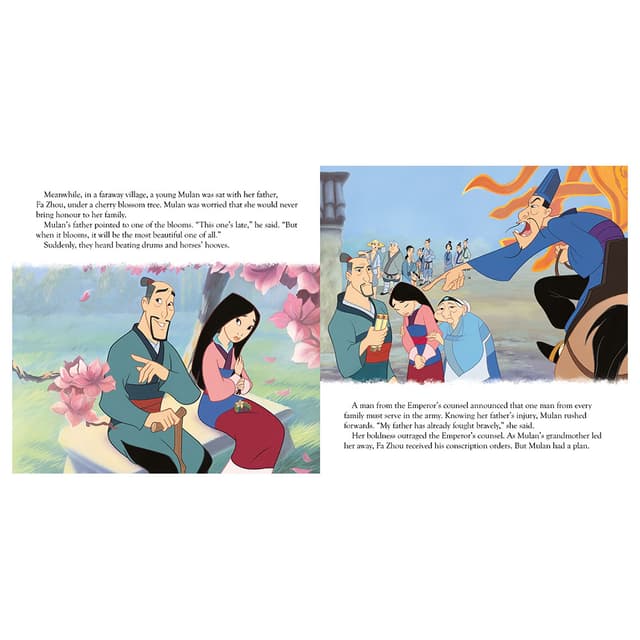 قصة أطفال مولان باللغة الإنجليزية الخريف للنشر Disney Mulan Story Book
