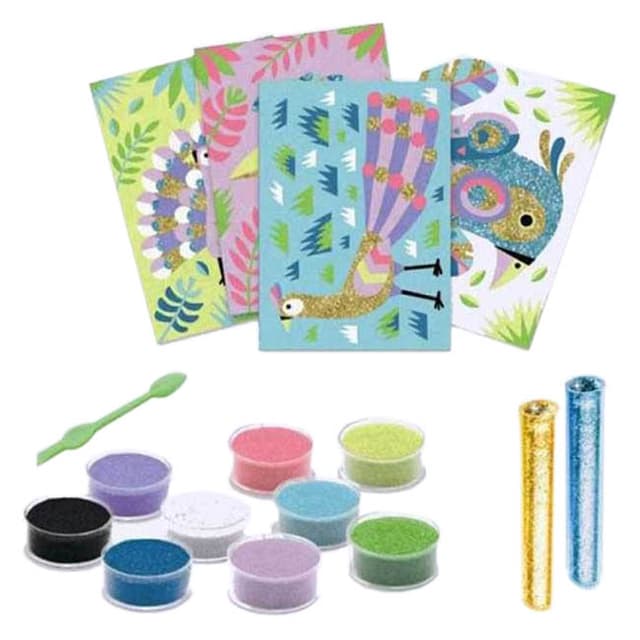 Djeco Zandschilderen - Oogverblindende Vogels - Pim's Olifant webshop