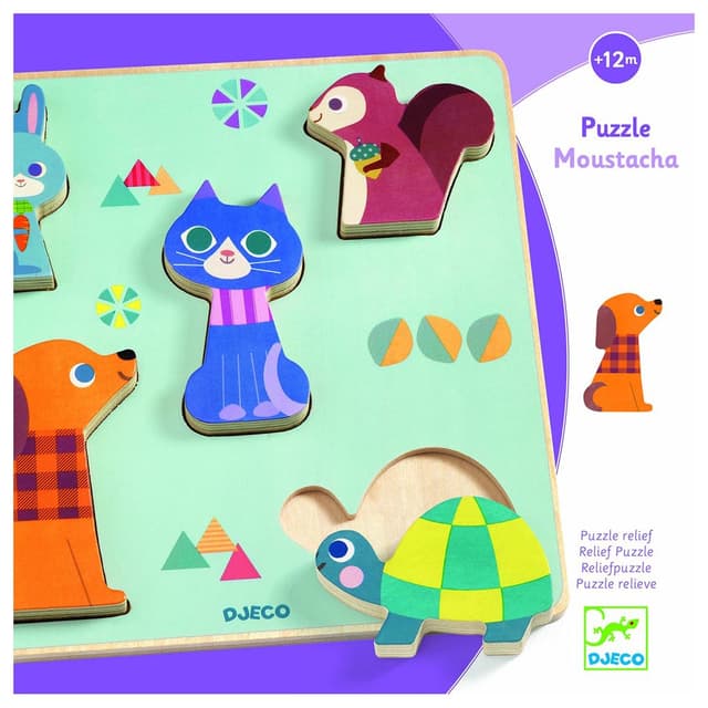 بازل خشبي - موستاشا - ديجيكو  Djeco - Wooden Puzzle - Moustacha