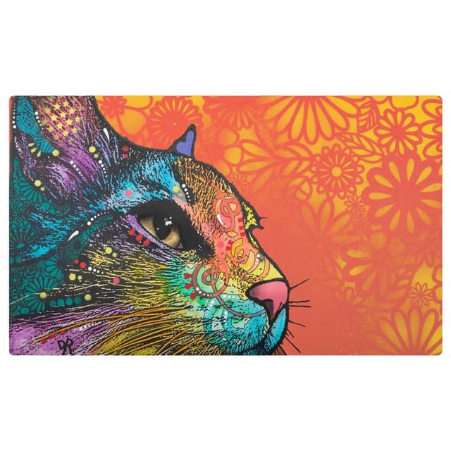 سجادة ليتر بوكس للقطط 50×30 سم برتقالي مع رسومات دريميت Drymate Mat For Cats  Smudge