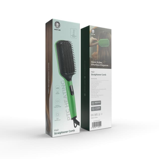 Green Lion Hair Straightener Comb PTC Heating - 488556