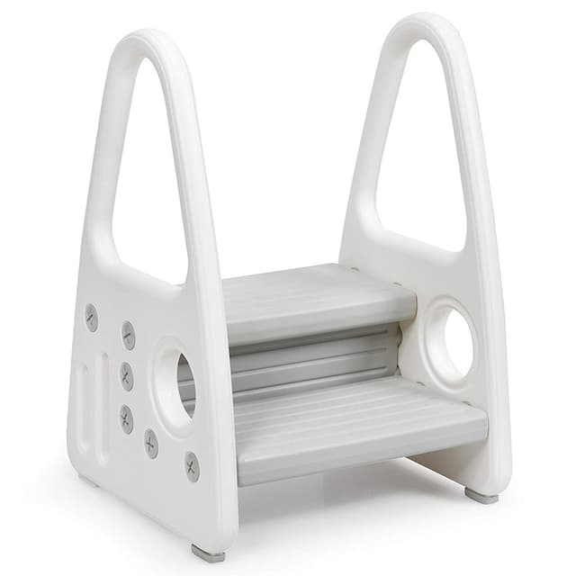 سلم اطفال بلاستيك 2 خطوة رمادي إيزي كيدز Eazy Kids 2 Step Stool