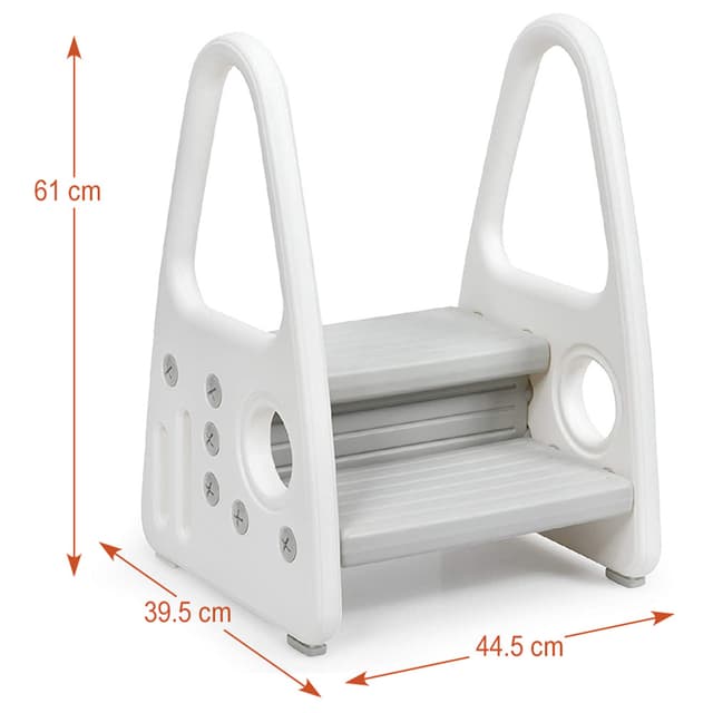 سلم اطفال بلاستيك 2 خطوة رمادي إيزي كيدز Eazy Kids 2 Step Stool