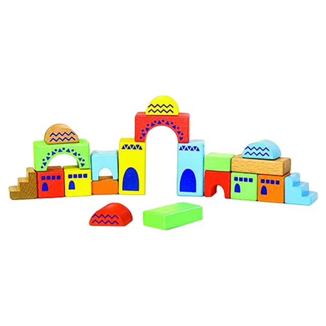 لعبة مكعبات البناء الهندسية للاطفال من ايدو فن Edu Fun Nubian Blocks