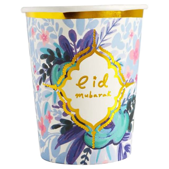 Order Eid Party - Floral Paper Cups - 10pcs Now! | Jomla.ae