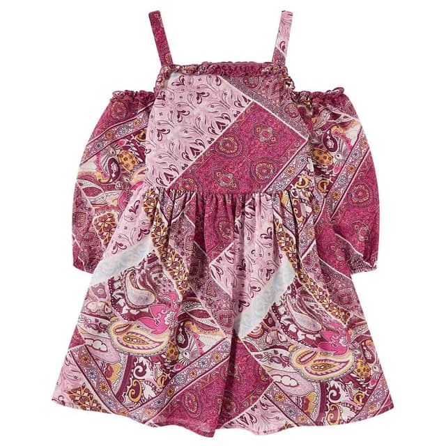 فستان بناتي ناعم لعمر 3-16 سنه اف جي فور كيدز خمري FG4 Kids Alice Dress