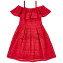 فستان بناتي ناعم لعمر 3-16 سنه اف جي فور كيدز أحمر FG4 Kids Miko Dress