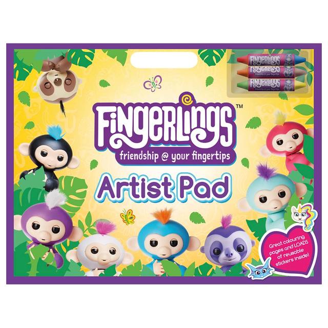 دفتر تلوين مع ملصقات قابلة لإعادة الإستخدام أليجيتور بوكس Fingerlings Artist Pad - SW1hZ2U6MjIxMjY2Nw==