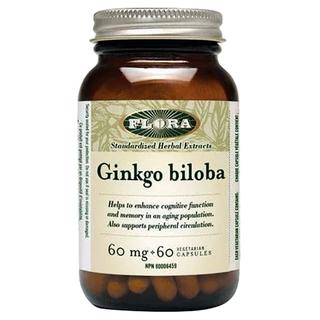كبوسلات جنكو بيلوبا 60 كبسولة فلورا Flora - Gingo Biloba