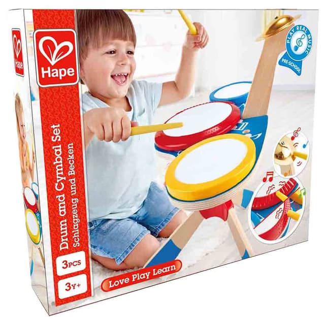 Hape - Drum And Cymbal Set - Musical Toy