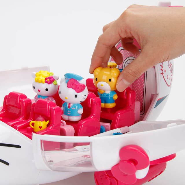 طقم لعبة هالو كيتي - طائرة نفاثة للأطفال مع شخصيات هالو كيتي Hello Kitty - Jet Plane Playset