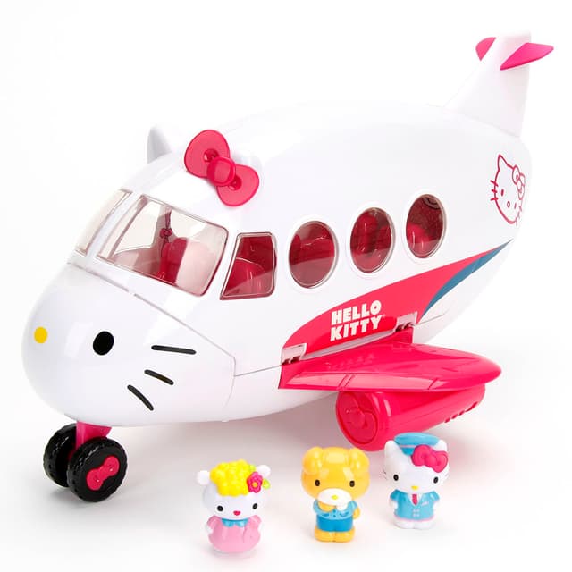 طقم لعبة هالو كيتي - طائرة نفاثة للأطفال مع شخصيات هالو كيتي Hello Kitty - Jet Plane Playset