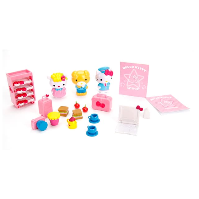 طقم لعبة هالو كيتي - طائرة نفاثة للأطفال مع شخصيات هالو كيتي Hello Kitty - Jet Plane Playset