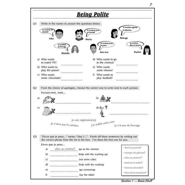 KS3 French Workbook With Answers