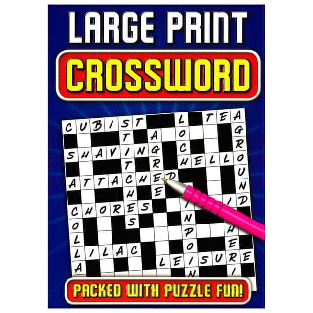 كلمات متقاطعة كبيرة الحجم للاطفال والبالغين Large Print Crossword