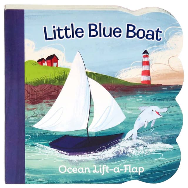 كتاب مصور للاطفال عن البحر "القارب الأزرق الصغير" من دار نشر كوتاج دور Little Blue Boat
