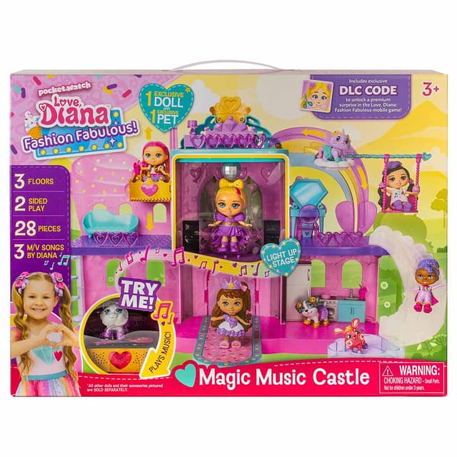 لعبة بنات قلعة الأميرة الموسيقية للأطفال لوف ديانا Love Diana Magic Music Castle Playset