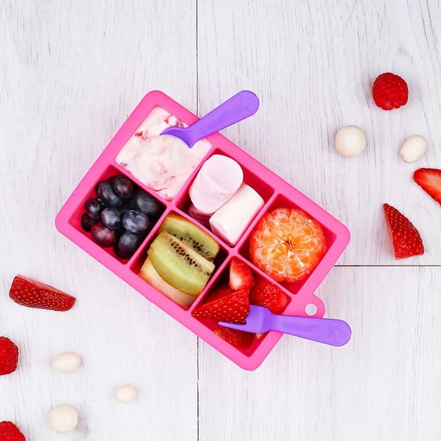 طقم الشوكة والملعقة الوردي من لانش بانش Lunch Punch - Fork & Spoon Set – Pink