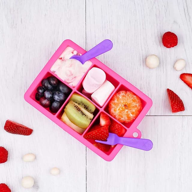 طقم الشوكة والملعقة الوردي من لانش بانش Lunch Punch - Fork & Spoon Set – Pink