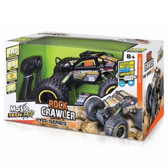 سيارة ريموت للأطفال دفع رباعي مع نظام تعليق أمامي وخلفي مايستو Maisto Rock Crawler Pro Series