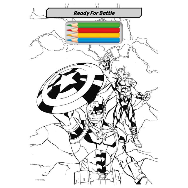 كتاب التلوين للأطفال مارفل الخريف للنشر Marvel Tear Off Colouring