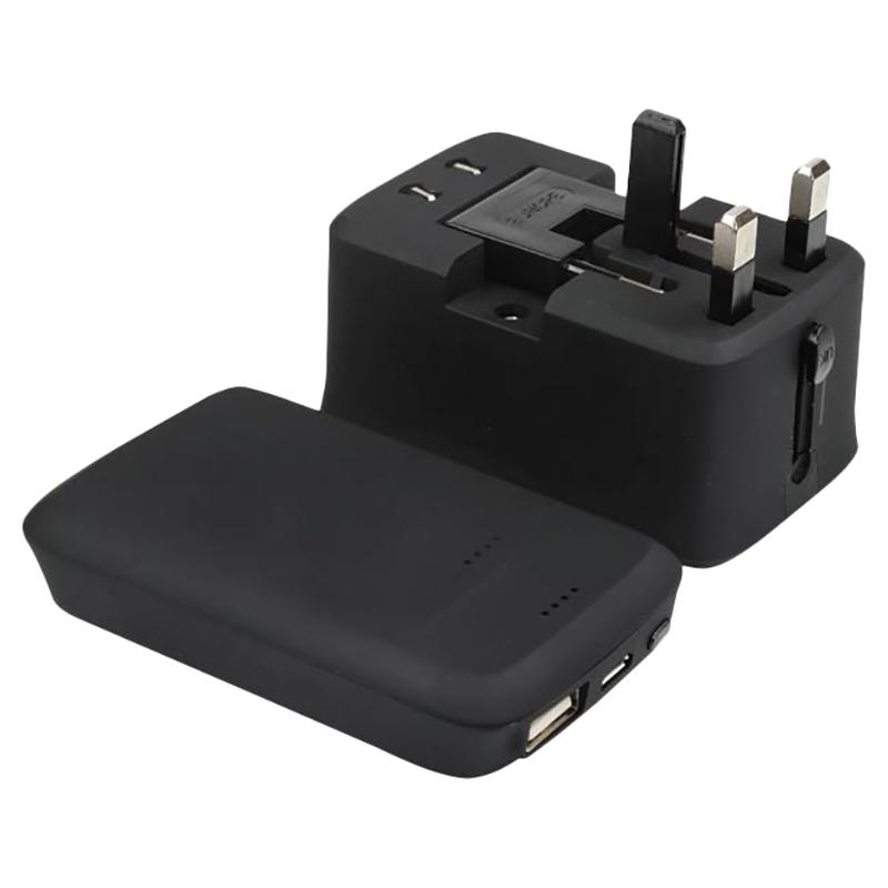 محول السفر مزود بباور بانك بسعة 5000 ميللي أمبير ميموري  Memorii - Derry Travel Adapter W