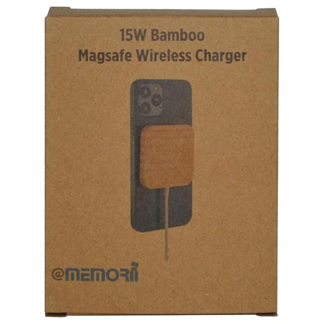 شاحن لاسلكي بقدرة 15 واط ميموري Memorii - Domitz 15W Square Bamboo Magsafe Wireless Charger - SW1hZ2U6MjE4ODkzNQ==