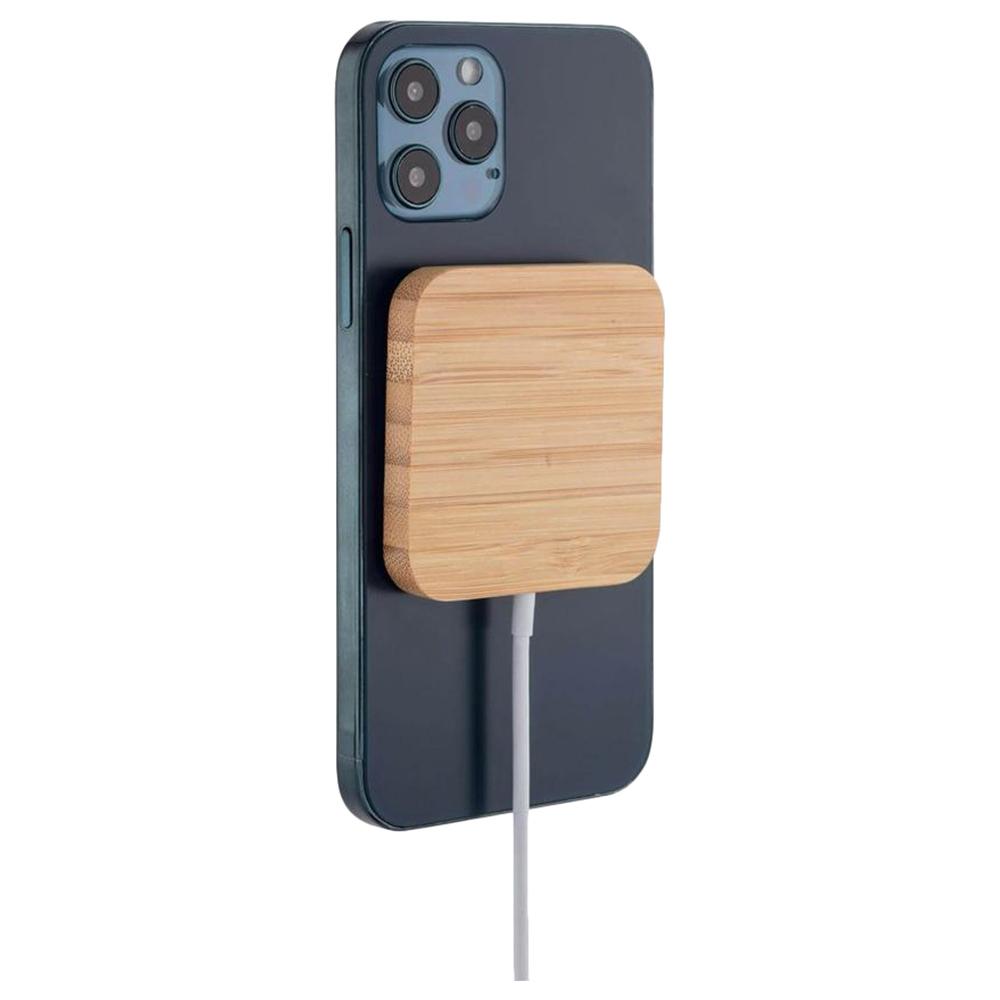 Memorii - Domitz 15W Square Bamboo Magsafe Wireless Charger