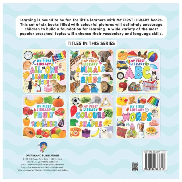 كتاب أحرف اللغة الإنجليزية ABC من دريم لاند My First Library ABC