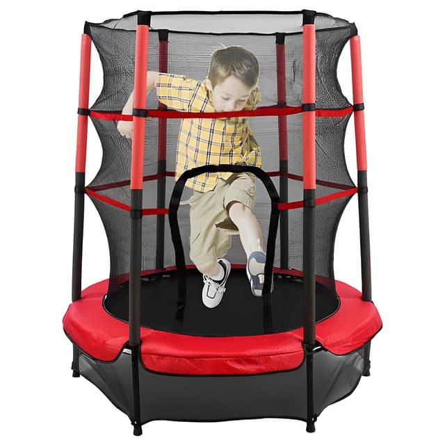 ترامبولين للاطفال 4 قدم أسود وأحمر ميتس Myts Round Trampoline 4ft