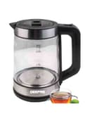 غلاية ماء 1.7 لتر 2200 واط زجاج شفاف جيباس Geepas Electric Glass Kettle 1.7 L 2200 W