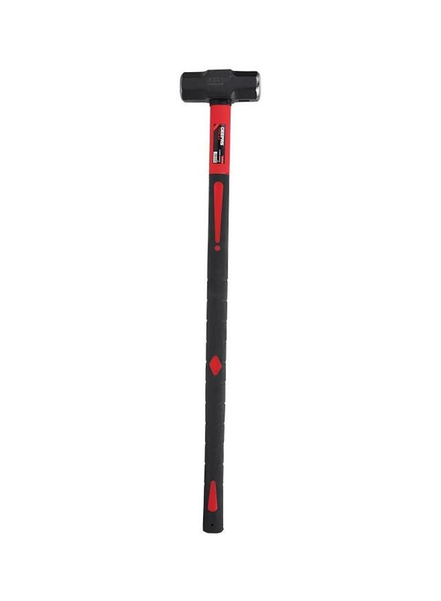 Geepas Sledge Hammer Fibre Handle Carbon Steel Head Drop Forged Head Long Handle Ideal For Carpenters, Site Workers & Diyers Black/Red 61x6.92x6.9cm - SW1hZ2U6MjEwODYxOA==