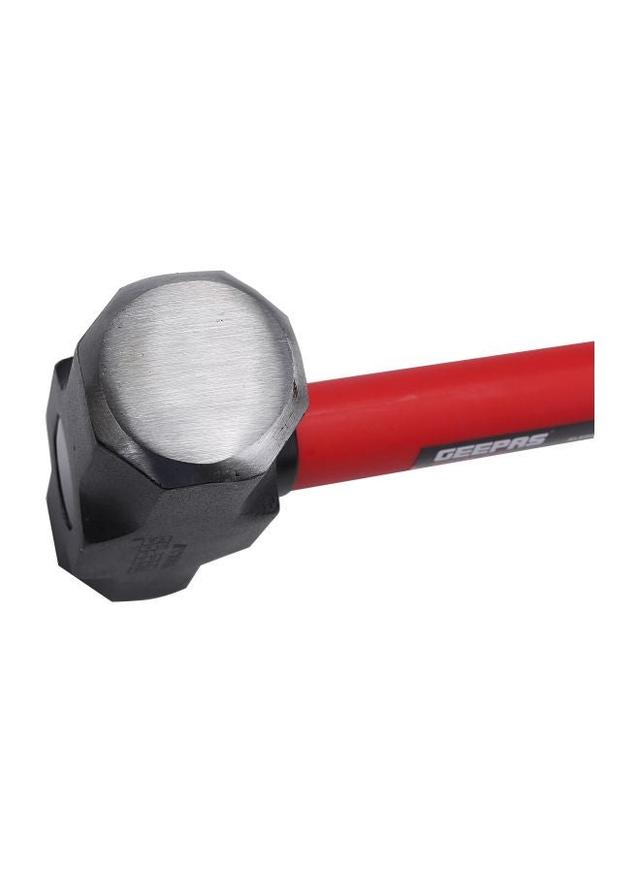 Geepas Sledge Hammer Fibre Handle Carbon Steel Head Drop Forged Head Long Handle Ideal For Carpenters, Site Workers & Diyers Black/Red 61x6.92x6.9cm - SW1hZ2U6MjEwODYyMA==