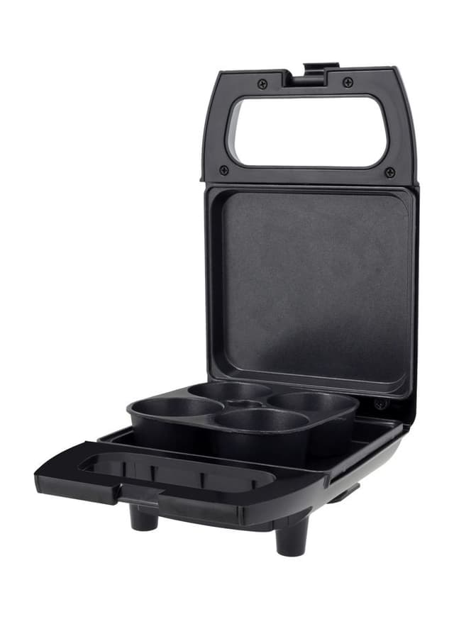 جهاز سلق البيض 600 واط 4 قطع غير لاصقة أسود جيباس Geepas Non-Stick 4 Egg Bite Maker Cool Touch Handles & Skid - 452482