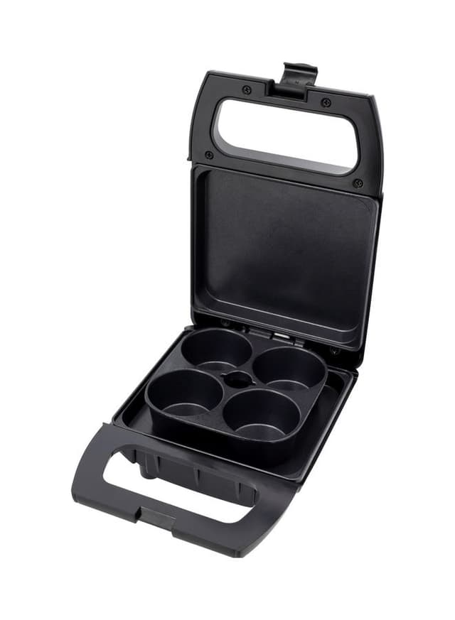 جهاز سلق البيض 600 واط 4 قطع غير لاصقة أسود جيباس Geepas Non-Stick 4 Egg Bite Maker Cool Touch Handles & Skid - 452483