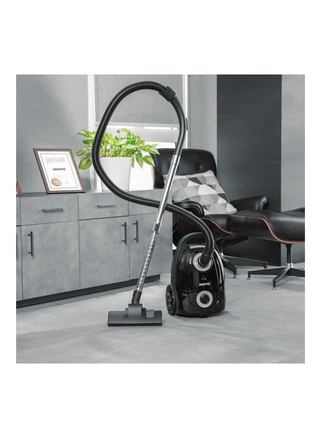 Geepas Vacuum Cleaner 3 L Dust Bag Capacity 5 M Cord Length Speed Control Function Powerful Suction And Low Noise Design Perfect For Home Office Apartments Pedal On/Off 2200.0 W Black