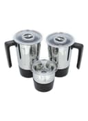 Geepas Mixer Grinder 3 In 1 Powerful Grinder Stainless Steel Jars & Blades Safety Twist Lock 750.0 W Black