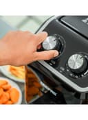 Geepas Air Fryer With A Rack Equipped With Vortx Air Frying Technology Oil Free Cooking Adjustable Timer And Temperature 5.0 L 1600.0 W Black - 452427