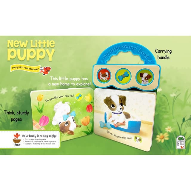 كتاب مصور للاطفال عن الكلاب الصغيرة "الجرو الصغير الجديد" New Little Puppy