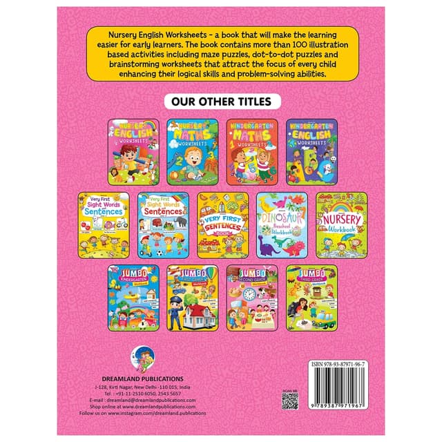 Nursery English Worksheets