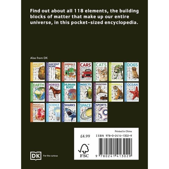 كتاب مصور للاطفال عن الجدول الدوري للعناصير الكيميائية من دار نشر دي كي DK Periodic Table