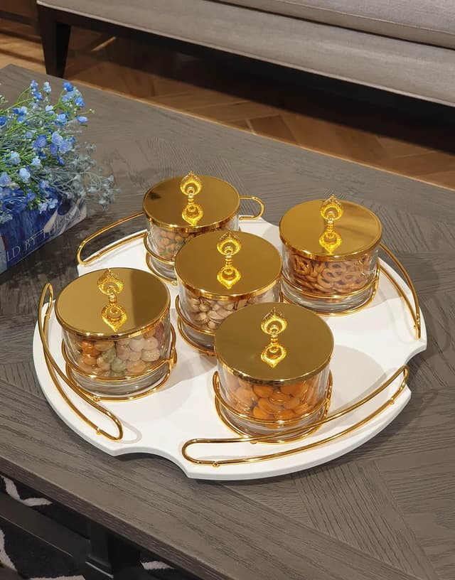 5 Serving Plates With Tray PL-RNT