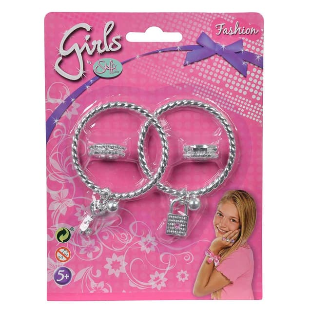 طقم مجوهرات للبنات اساور وخواتم الصداقة لعمر 5 سنوات من سيمبا Simba - Slg Jewellery Set - Assorted