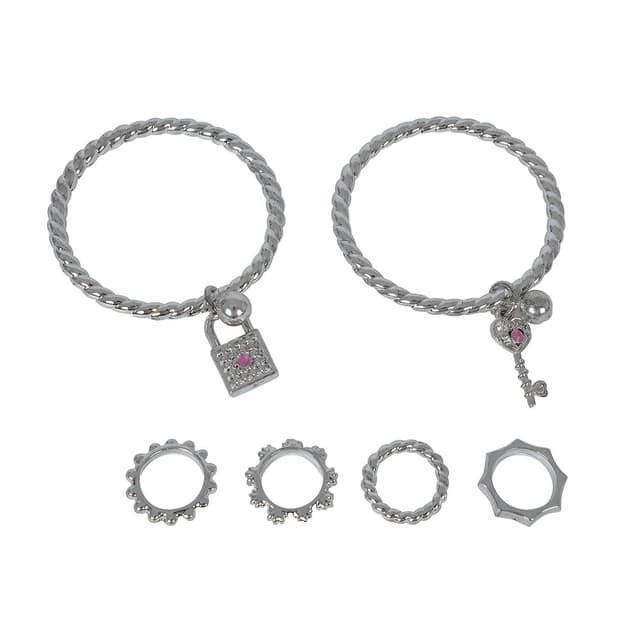 طقم مجوهرات للبنات اساور وخواتم الصداقة لعمر 5 سنوات من سيمبا Simba - Slg Jewellery Set - Assorted