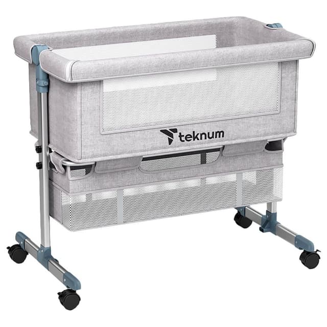 سرير اطفال بجانب السرير رمادي تيكنوم Teknum - Bedside Crib - Grey