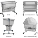 سرير اطفال بجانب السرير رمادي تيكنوم Teknum - Bedside Crib - Grey