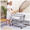 سرير اطفال بجانب السرير رمادي تيكنوم Teknum - Bedside Crib - Grey