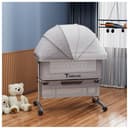 سرير اطفال بجانب السرير رمادي تيكنوم Teknum - Bedside Crib - Grey