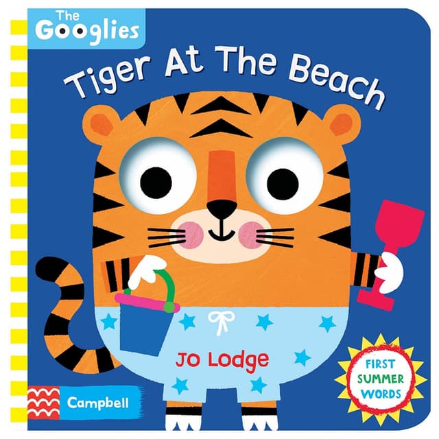كتاب مصور للاطفال عن الشاطئ "النمر في الشاطئ" من كامبل بوكس Tiger At The Beach