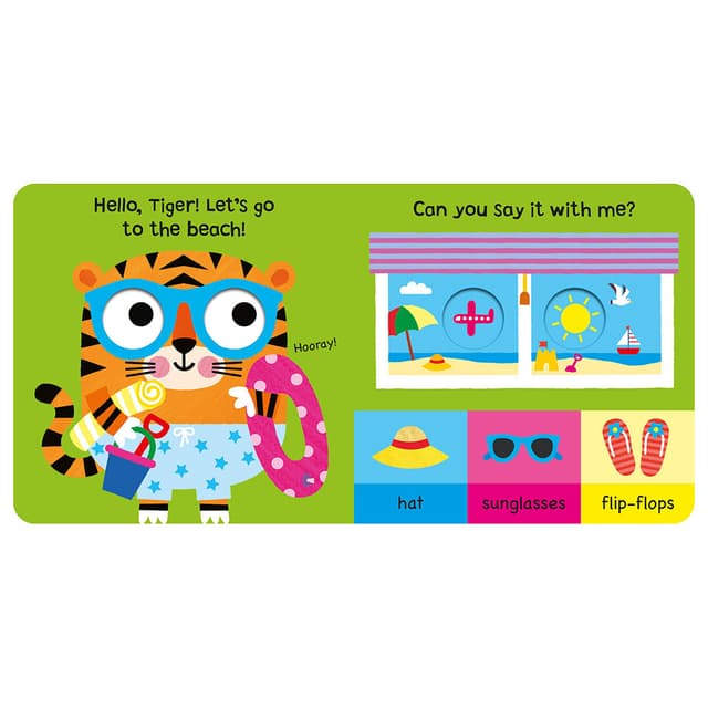 كتاب مصور للاطفال عن الشاطئ "النمر في الشاطئ" من كامبل بوكس Tiger At The Beach